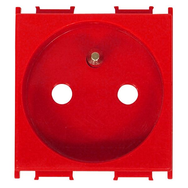 Socket with earthed pin and higher protection cover red 16A image 1
