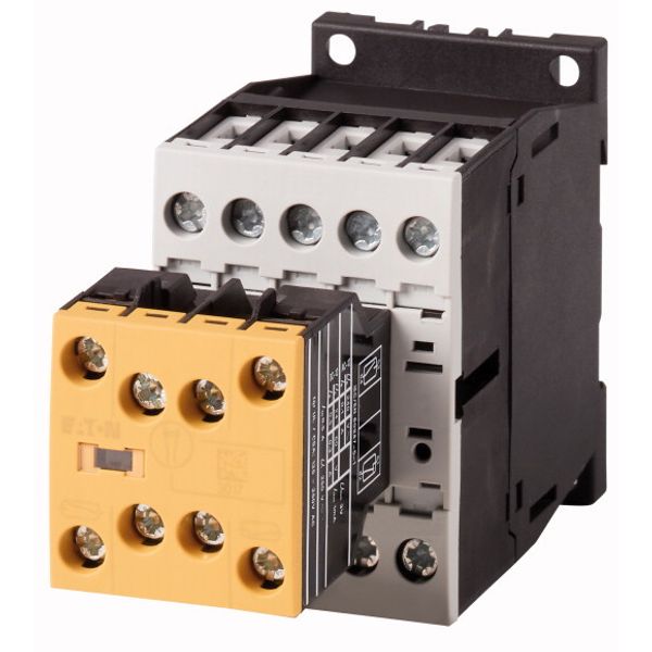 Safety contactor relay, 110 V 50 Hz, 120 V 60 Hz, N/O = Normally open: 4 N/O, N/C = Normally closed: 4 NC, Screw terminals, AC operation image 1