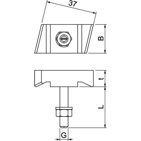 MS50HB M8x60 ZL Hook-head screw for profile rail MS5030 M8x60mm image 2