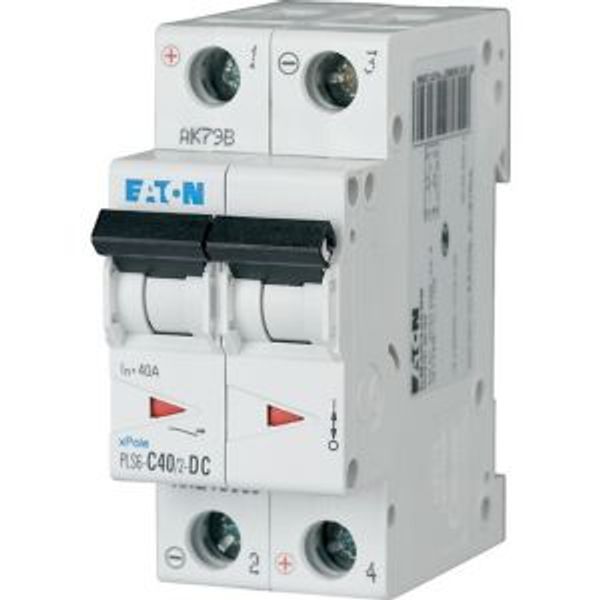 Miniature circuit breaker (MCB), 40 A, 2p, characteristic: C, DC image 7