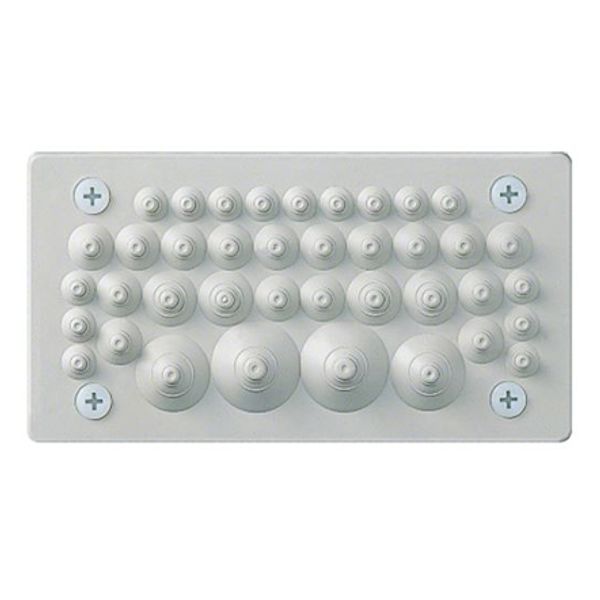 Rubber grommets gland plate, universal, blind, 130x240x3 image 1