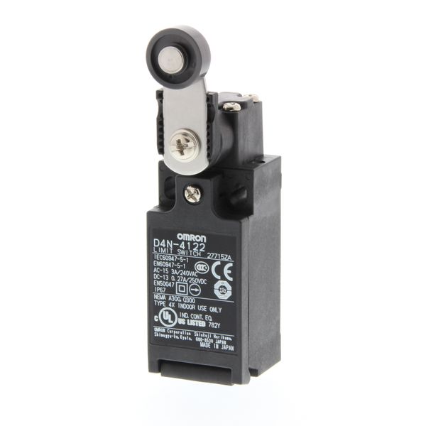 Limit switch, Roller lever (metal lever, resin roller), 2NC (snap-acti image 2