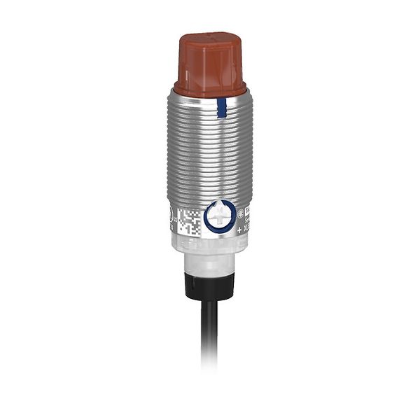 Photoelectric sensors XU, Photo electric sensor, Cylindrical, Metal, Angled, Thru-beam, Receiver, Smax 30m, PNP, Cable 2m image 1