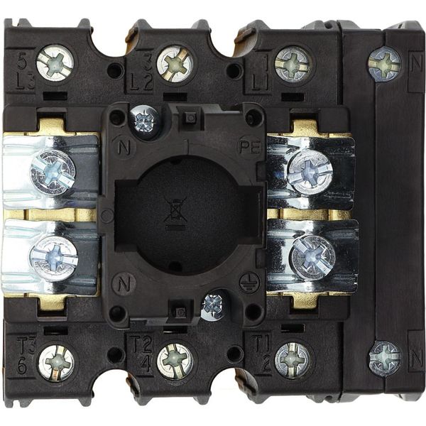 Main switch, P3, 63 A, flush mounting, 3 pole + N, Emergency switching off function, With red rotary handle and yellow locking ring, Lockable in the 0 image 13