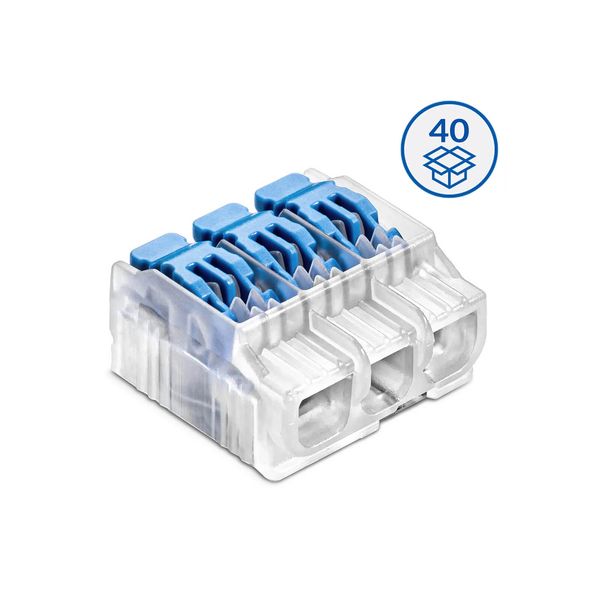 Lever wire connector SCL3 transparent / blue box (40 pcs) image 2