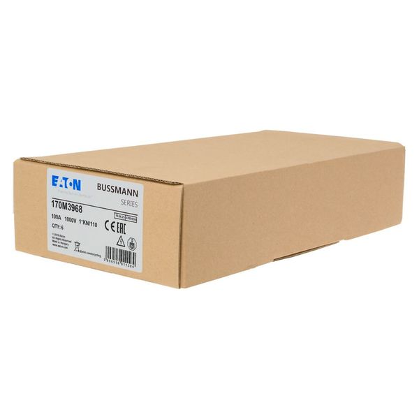 Fuse-link, high speed, 100 A, AC 1000 V, compact DIN 1, 43 x 61 x 138 mm, aR, DIN, IEC, type K indicator image 10