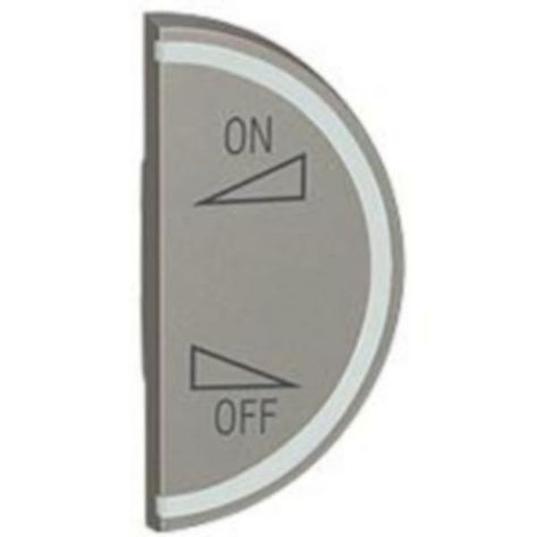 Round key cover Arteor BUS/SCS - regulation symbol - 1 module right-hand - magnesium image 1