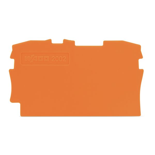 2002-1292 End and intermediate plate; 0.8 mm thick; orange image 1
