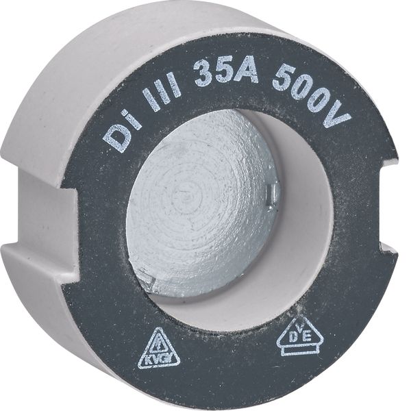 Push-in gauge screw DIII E33 500V ceramics 35/40A according DIN 49516 image 1