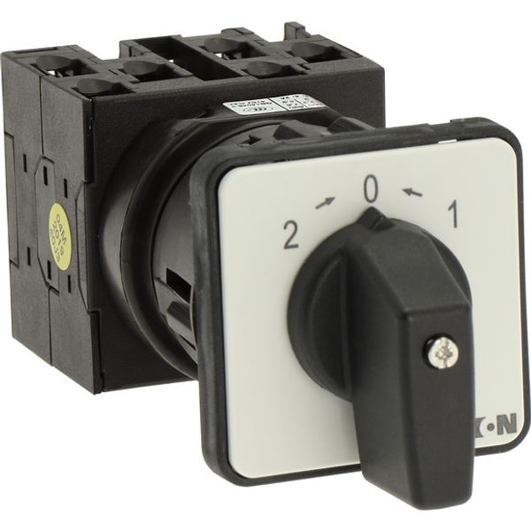 Universal control switches, T0, 20 A, center mounting, 3 contact unit(s), Contacts: 6, Spring-return from positions 1 and 2, 45 °, momentary, 2>0 image 7