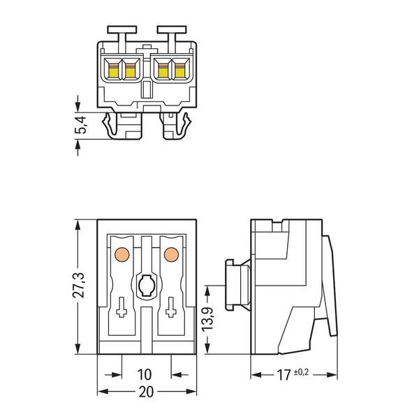Lighting connector push-button, external for Linect® white image 5