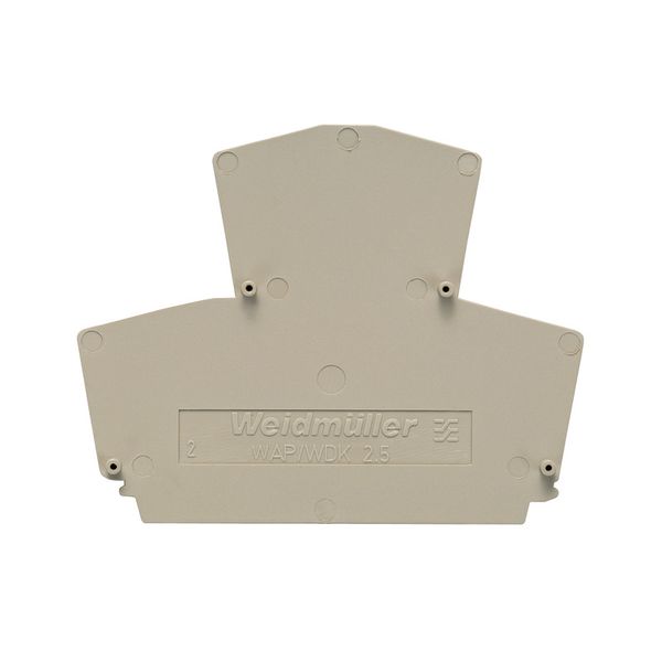 End plate (terminals), 45.4 mm x 5.08 mm, Light Grey image 1