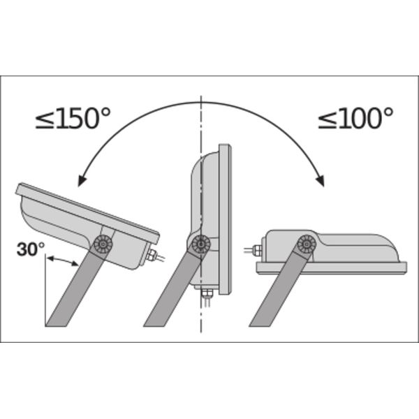 FLOODLIGHT 50 W 3000 K SYM 100 BK image 15