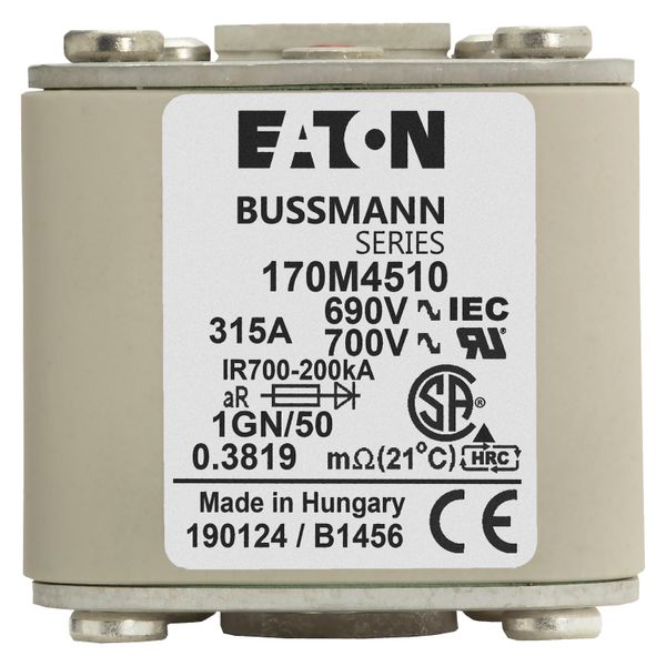 FUSE 315A 690V 1GN/50 AR UC image 12