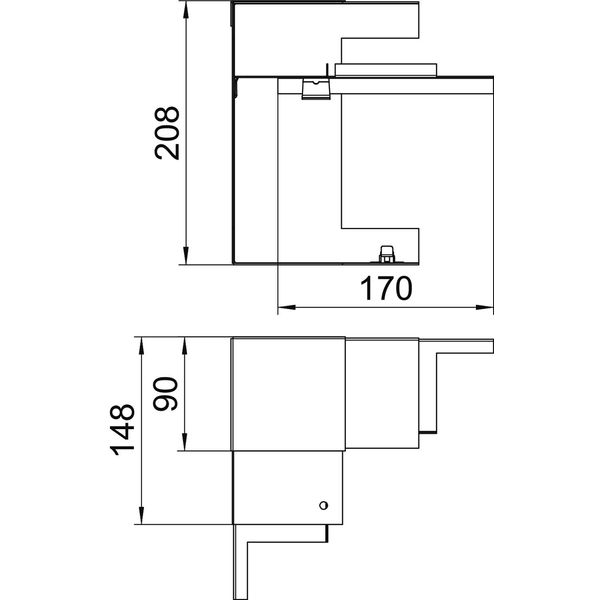 GS-DI90210RW Internal corner simple, symmetrical 90x210x148 image 2