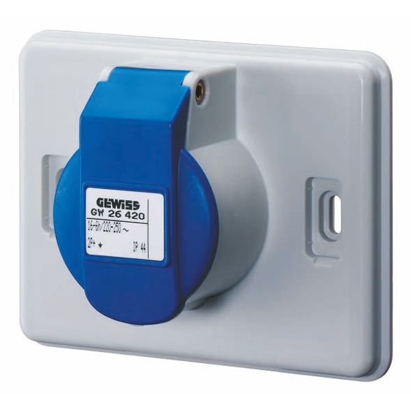 INDUSTRIAL SOCKET-OUTLETS IN CPMPLIANCE WITH IEC 309 - RAL 7035 GREY - 2P+E - 16A 230V - IP44 image 2
