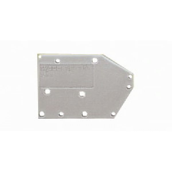 End plate snap-fit type 1.5 mm thick gray image 2