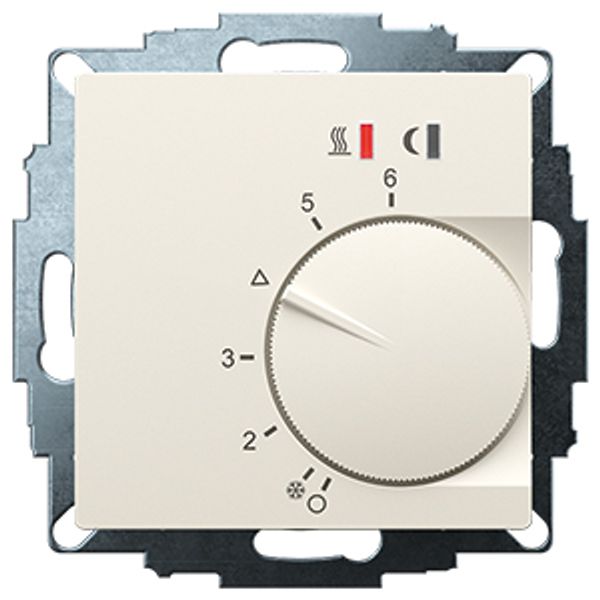 UP room controller, RAL1013 matt 55x55, 5-30C, AC 230V, 16 A relay output 1 NO contact, PWM / 2 point control, switch, TA, LED displays image 2