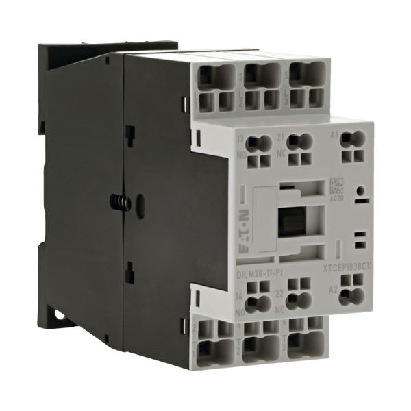 Contactor, 3 pole, 380 V 400 V 18.5 kW, 1 N/O, 1 NC, 220 V 50/60 Hz, AC operation, Push in terminals image 10