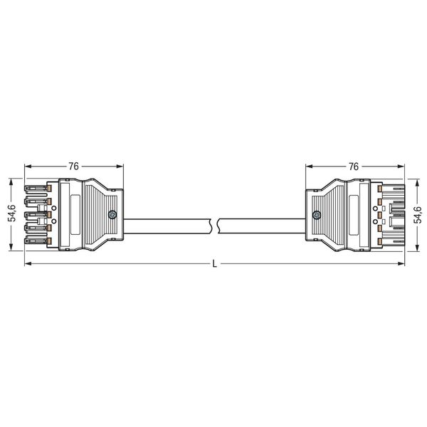 pre-assembled connecting cable Eca Socket/open-ended blue image 7