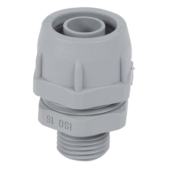 UNIVERSALE-Straight connector M16 D12 Grey RAL7001 image 1