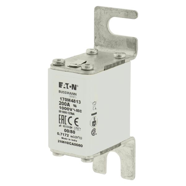 Fuse-link, high speed, 80 A, AC 1000 V, size 00, 30 x 47 x 98 mm, aR, DIN, IEC, single indicator image 7