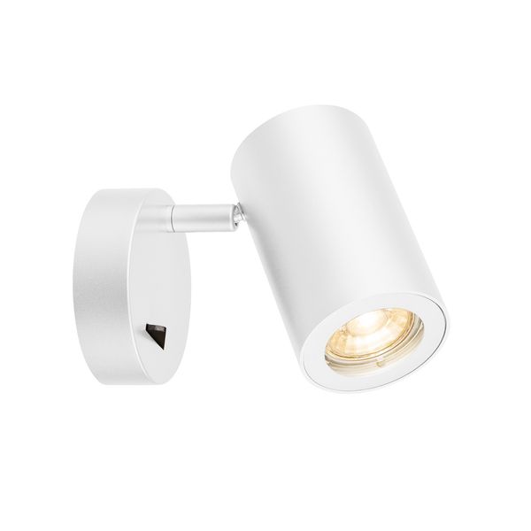 ENOLA_B Wall luminaire, QPAR51, with switch, white, max. 50W image 1
