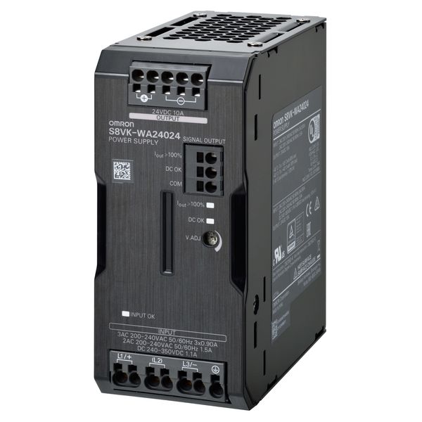 3-phase power supply, 240 W, 24 VDC, 10 A, DIN rail mounting image 1