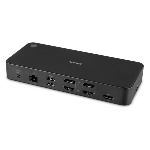 DST-Pro Universal, USB Type C and Type A Hybrid Laptop Docking Station with 3x4K Support (DP, HDMI®) Connect up to 3 displays and peripherals to Windows and Apple computers image 2