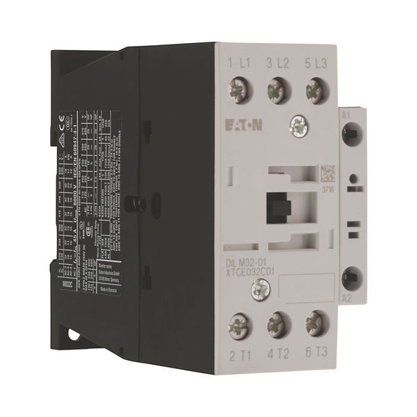 Contactor, 3 pole, 380 V 400 V 15 kW, 1 NC, RDC 130: 110 - 130 V DC, DC operation, Screw terminals image 14