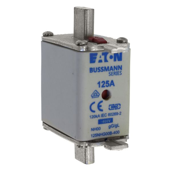 Fuse-link, LV, 125 A, AC 400 V, NH00, gL/gG, IEC, dual indicator, live gripping lugs image 9