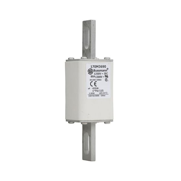 Fuse-link, high speed, 80 A, AC 1250 V, compact size 1, 45 x 59 x 156 mm, aR, IEC, UL, single indicator image 6