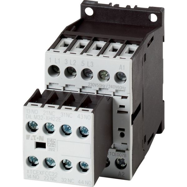 Contactor, 380 V 400 V 7.5 kW, 2 N/O, 2 NC, 24 V DC, DC operation, Screw terminals image 4