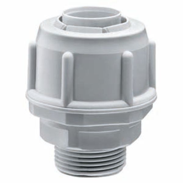 STRAIGHT FIXED COUPLING DEVICE PG PITCH RUNPG - IP54 - SHEATH Ø 22 - PG PITCH 16 - GREY RAL7035 image 1
