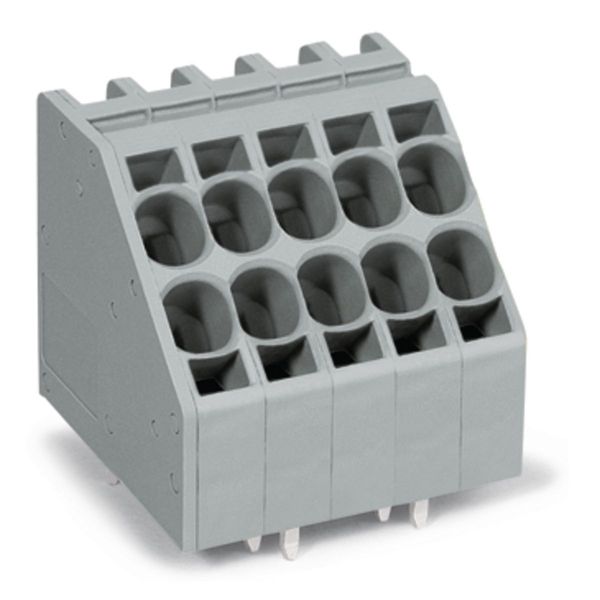 2-conductor PCB terminal block 10 mm² Pin spacing 7.5 mm gray image 4