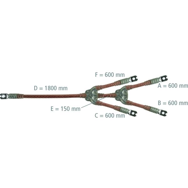 Earthing and short-circuiting cable 4-pole 120mm² with crimped cable l image 1