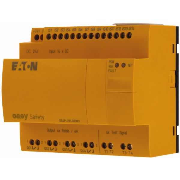 Safety relay, 24 V DC, 14DI, 4DO relays, easyNet image 3
