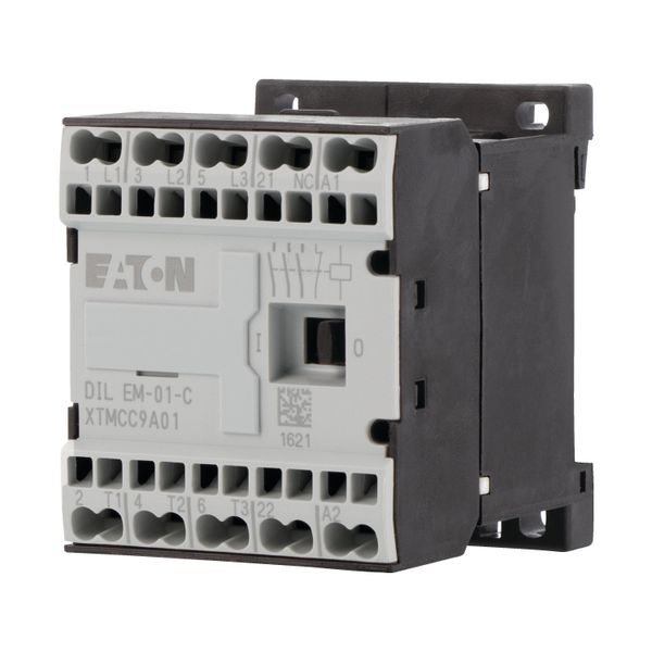 Contactor, 24 V 50/60 Hz, 3 pole, 380 V 400 V, 4 kW, Contacts N/C = Normally closed= 1 NC, Spring-loaded terminals, AC operation image 6