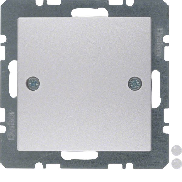 Blind plug centre plate, screw-on, B.7, al. matt, lacq. image 1
