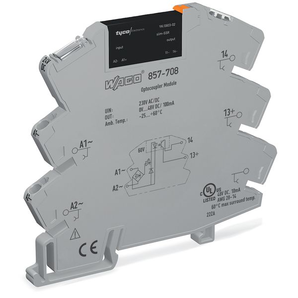 857-708 Solid-state relay module; Nominal input voltage: 230 V AC/DC; Output voltage range: 0 … 48 VDC image 4