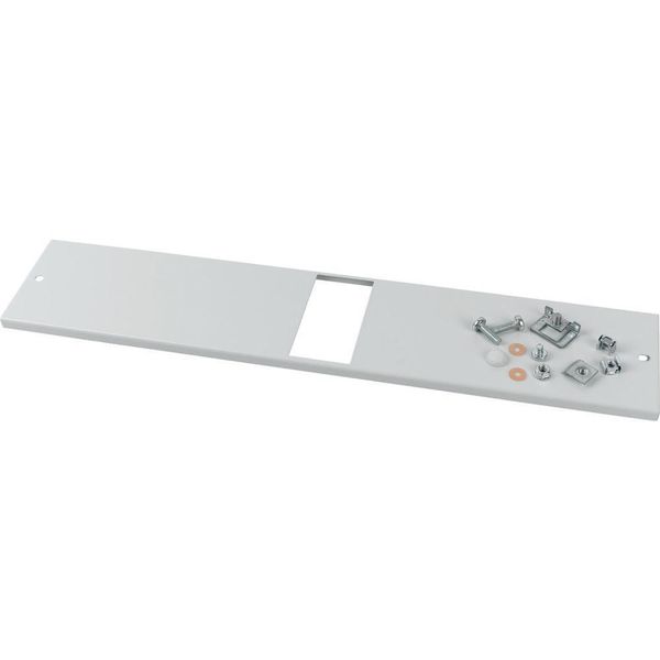 Front cover, +mounting kit, for NZM1, horizontal, 3p, HxW=100x425mm, grey image 5