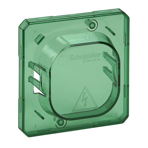 Dirt cover for switches and socket-outlets, green image 3