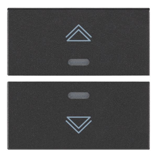 Two half-buttons 2M regul.symbol grey image 1