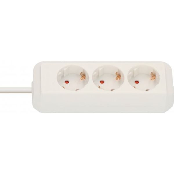Eco-Line extension socket 3-way white 5m H05VV-F 3G1,5 image 1