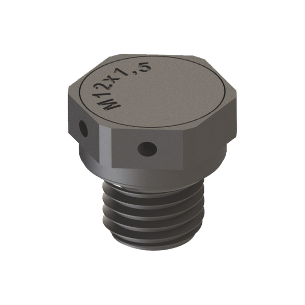 Ventilation plug, M12, PA6, 150 l/h, light grey RAL7035, IP68 image 1