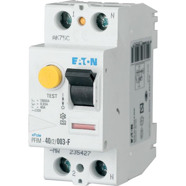 Residual current circuit breaker (RCCB), 40A, 2p, 300mA, type G/F image 2
