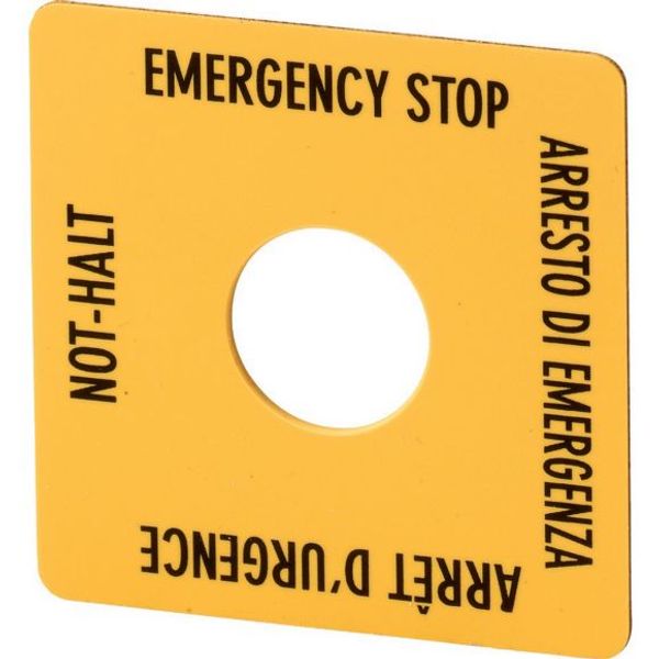 SQT11 Eaton Moeller® series RMQ16 Accessory Emergency-Stop label image 1