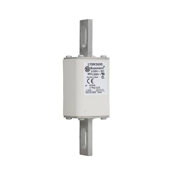 Fuse-link, high speed, 63 A, AC 1250 V, compact size 1, 45 x 59 x 156 mm, aR, IEC, UL, single indicator image 4