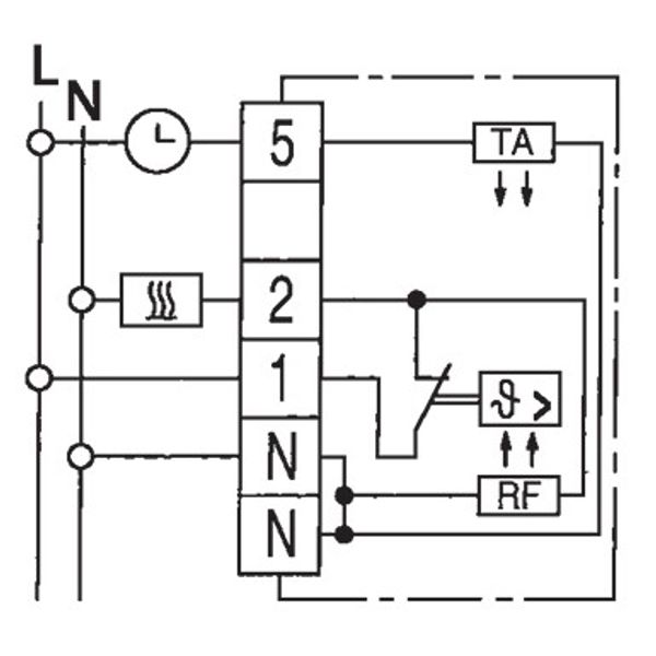 Room controller, 5-30C, AC 230V, 1NC, 10 A, internal scale, with TA approx.5K image 4