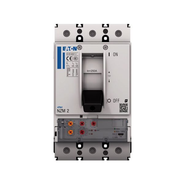 NZM2 PXR20 circuit breaker, 250A, 4p, variable, screw terminal image 3